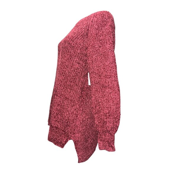 Time And Tru Soft Burgundy Long Sleeve Chunky Knit Sweater Sz Medium (8/10) Wome - Picture 10 of 13